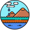 Water Ecosystem Icon, environment,water,water ecosystem