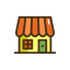 Flower Shop Icon, flower shop,garden building