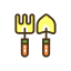 Fork & Trowel Icon, fork,trowel,gardening tools