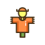 Scarecrow Icon, scarecrow,garden decor
