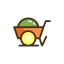 Wheel Barrow Icon, wheel barrow,gardening tool