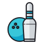 Bowling Pin and Ball Icon, ball,bowling,pin