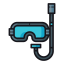 Diving Mask and Snorkel Icon, diving,snorkel,mask