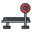 Weight Bench Icon, fitness,training,weight bench