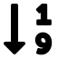 Sort Numeric Down Icon, numeric,sort,sort numeric down