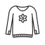 Sweater with Snowflake Icon, snowflake,sweater,top