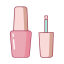 Nail Polish & Brush Icon, brush,cosmetics,nail polish