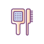 Brush and Grid Icon, brush,makeup tool