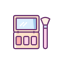 Makeup Palette and Brush Icon, brush,makeup palette