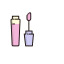 Lip Gloss & Brush Icon, lip gloss,lip brush