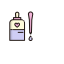 Nail Polish & Brush Icon, nail polish,nail brush