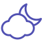 Night - Cloudy Icon, cloudy,night,weather