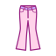 Bell - Bottom Pants Icon, bell - bottom pants,girly pants,pink pants