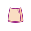 Uniform Skirt Icon, uniform skirt,girly skirt,pink skirt