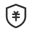 Deposit Shield (Outline) Icon, deposit,shield,yuan,outline