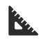 Triangle Ruler Icon, design,measurement,triangle ruler