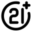 21 Plus Age Restriction (Duplicate) Icon, age restriction,21 plus