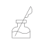 Ink Bottle Icon, ink bottle,stationery