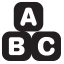 Blocks ABC Icon, blocks,ABC,early learning