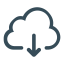 Cloud Down Icon, cloud,download,storage
