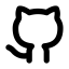 GitHub Outline Icon, github,logo
