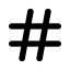 Hash Outline Icon, hash,hashtag