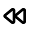 Rewind Left Outline Icon, left,rewind