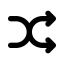 Shuffle 2 Outline Icon, arrows,reorder,shuffle