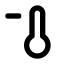 Thermometer Minus Outline Icon, minus,temperature,thermometer