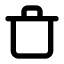 Trash Outline Icon, bin,discard,trash