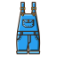 Blue Overalls Icon, overalls,work - wear