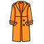 Orange Trench Coat Icon, trench coat,outerwear