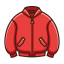 Red Cotton Jacket Icon, cotton jacket,outerwear