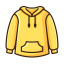 Yellow Hoodie Icon, hoodie,casual wear