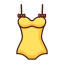 Yellow One - Piece Swimsuit Icon, one - piece swimsuit,swimwear