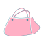 Pink Handbag Icon, bag,handbag