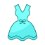 Long Dress Icon, dress,long