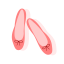 Pink Flat Shoes Icon, flats,pink,shoes