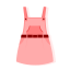 Pink Overall Dress Icon, dress,overall,pink