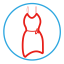 Long Dress Icon, long dress,dress