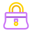 Handbag with Lock Icon, accessory,handbag
