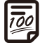 100 Points Test Paper Icon (Repeat) Icon, 100,paper,test