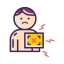 Painful Region Icon, abdomen,health,pain