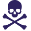 Skull and Crossbones Icon, danger,skull