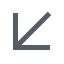 Down Left Icon, diagonal,direction,down left