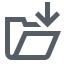 Folder In Icon, folder in,move in,arrow