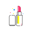 Lipstick and Bottle Icon, bottle,lipstick