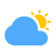 Cloudy Sunny Icon, cloud,cloudy sunny,sun