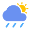 Shower Cloud Icon, cloud,shower,sun