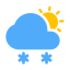 Snow Shower Cloud Icon, cloud,snow shower,sun